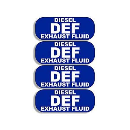 4 Pack DEF Diesel Exhaust Fluid Stickers (bio Small Truck