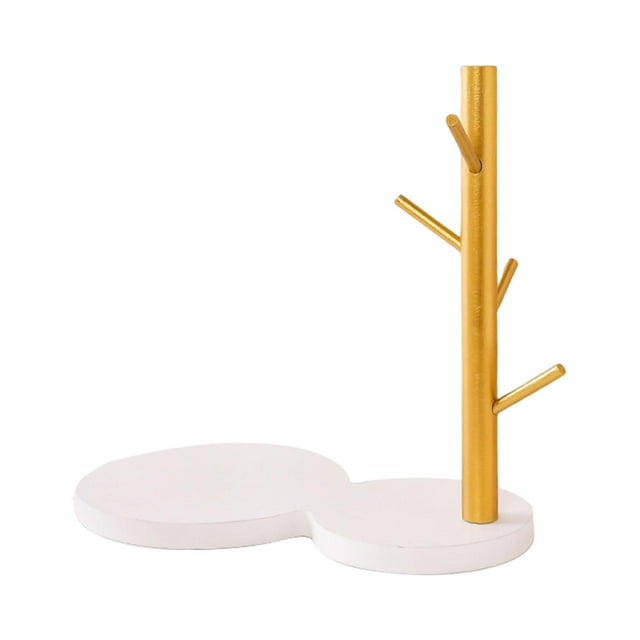 Soporte para llaves, soporte para vasos, estante de almacenamiento decorativo de madera, organizador colgante, soporte de exhibición para la entrada calabaza blanca Gloria Bandeja de almacenamiento