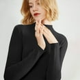 thumbnail image 6 of Crewneck Sweaters for Women Oversized Spring Winter Outfits Long Sleeve Soft Dressy Clothes Casual Pullover Tops Black S, 6 of 9
