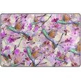 thumbnail image 4 of SKYSONIC 36x24in Flowers Hummingbirdbirds Area Rug, Spring Bird Non-Slip Floor Carpet for Indoor Living Dining Room Bedroom, 4 of 7