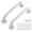 White-12 Inch-2, variant on 12 Inch White 2 Pack Stainless Steel Bathroom Grab Bar