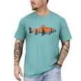 thumbnail image 2 of Trout Fishing Shirt for Men and Women Fish Sunset Tree Line Unisex Graphic T-Shirt Seafoam Shirt Adult X-Large, 2 of 4