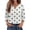 34#White, variant on Button Down Up 3/4 Sleeve Shirt V Neck Women Dressy Business Casual Blouse Work Tops Trendy