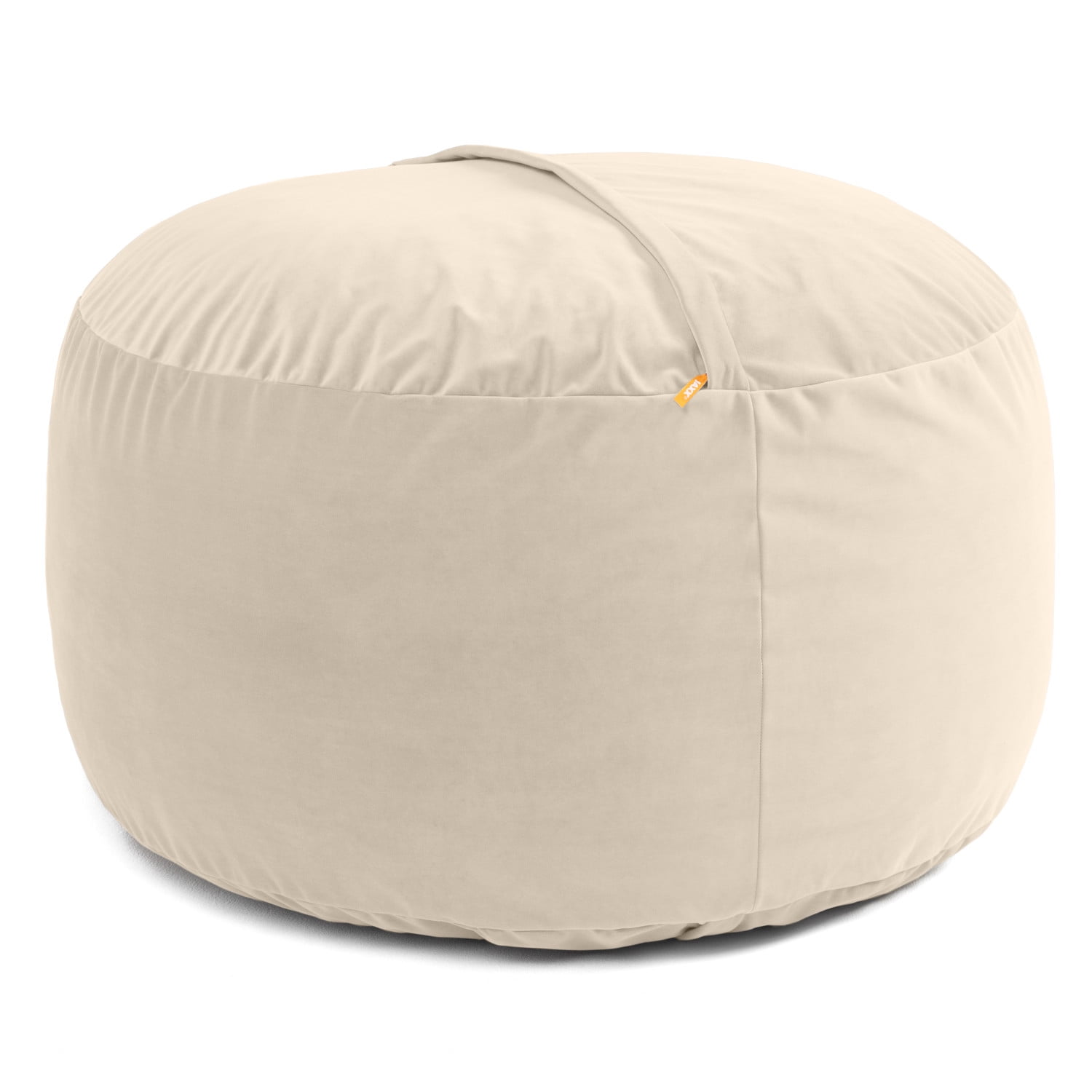 Jaxx 4 Foot Saxx - Large Round Bean Bag Chair for Adults - Lush Velvet Ivory