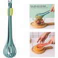thumbnail image 4 of 2-in-1 Food Clip & Egg Whisk, 3 Pieces Multifunctional Egg Bat, Egg Beater, Manual Kitchen Whisk, Egg Whisk, Pasta, Spaghetti Tongs, Food Clips, 4 of 9