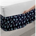 thumbnail image 2 of Magic Moon Bed Skirt, Fairy Flying over Crescent Moon Repetitive Print, Elastic Bedskirt Dust Ruffle Wrap Around for Bedding Decor, 4 Sizes, Quartz Multicolor, by Ambesonne, 2 of 2