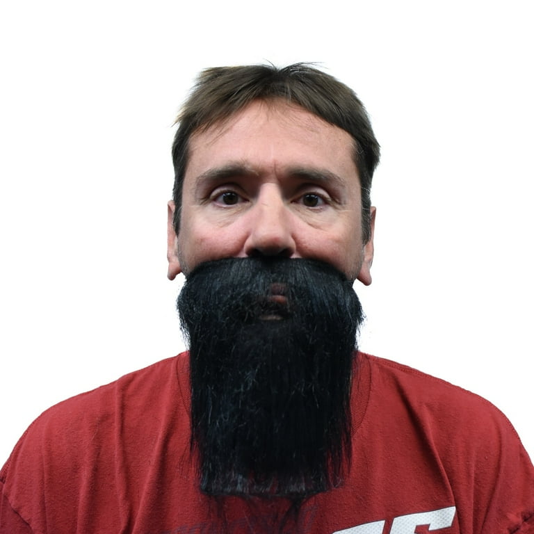 Fake Long Black Beard Mustache Facial Hair Halloween Costume Accessory Disguise Prop