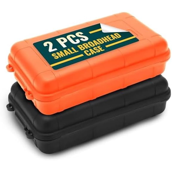 2 Pcs Small Waterproof Case With Foam – Small Dry Box Waterproof, Shockproof Drybox 4.92x2.95x1.53", Compact & Easy to Carry Camping Survival Kit | Bright Colors for Outdoor Adventures & Travel