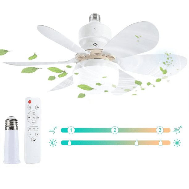 Ventilador De Techo Modernos De 28 Pulgadas, Ventilador De Techo Con Luz Led Y Control Remoto Xtellar negro