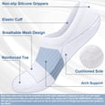 thumbnail image 4 of 12 Pairs No Show Socks Womens Cushioned Low Cut Athletic Hidden Liner for Sneakers Ankle Invisible Running Socks(Black), 4 of 6