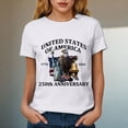 thumbnail image 5 of Leey-World 250 Years 1776-2026 250th Birthday Eagle Liberty Bell T-Shirt 4th Of July Tee Shirts for Women(White,S), 5 of 8