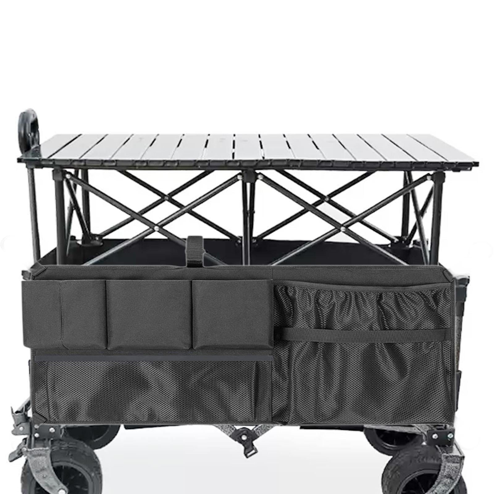 simhoa Wagon Side Pocket Attachment Sundries Organizer with Multiple Pockets Side Pouch Wagon Side Storage Bag for Garden Cart Beach