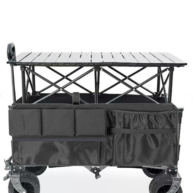Bolsa para carrito de picnic con bolsillo lateral y plegable con múltiples bolsillos, organizador de tela Oxford para acampar al aire libre, carrito