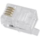 thumbnail image 1 of Conector RJ9 de plástico transparente, 30 unidades, 4P4C, adaptador telefónico, 1 of 8