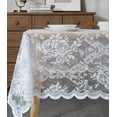 thumbnail image 2 of WARM HOME DESIGNS 60 x 104 Rectangle English Rose White Lace Tablecloth for 8-10 Guests. LTC White 104, 2 of 2