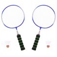 thumbnail image 1 of 1 Set Light Weight Sports Gadget Portable Badminton Racket Durable Leisure Toys Funny Badminton Plaything with 2pcs Balls for Outdoor (Blue), 1 of 4
