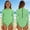 Green B, variant on Girls Long Sleeve One-Piece Swimsuit 2-13 Years, Solid Color Summer Beach Swimwear Black B 3-4 Years