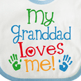 thumbnail image 4 of Inktastic My Granddad Loves Me Boys or Girls Baby Bib, 4 of 4