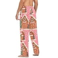 thumbnail image 3 of FORMRS Mens Pajama Pants with Pockets Sleepwear Lounge Bottoms Sizes S-2XL, Brown Gingerbread Houses, 3 of 7