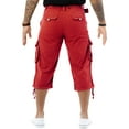 thumbnail image 2 of X RAY JEANS Mens Belted 18" Inseam Below Knee Long Cargo Shorts, Jester Red, 44, 2 of 5
