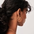 thumbnail image 5 of VEEDOFA Gold Plated Hoop Earrings for Women, 14K Gold Plated, Lightweight Hypoallergenic Earrings 30mm, 5 of 7