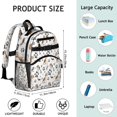 thumbnail image 6 of Beagle Dog and Footprints Backpack for School,Cute School Bag,Schoolbag with Adjustable Shoulder Straps & Padded Back,15.25"x11.5"x5.25", 6 of 6