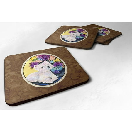 

Carolines Treasures SS8291FC Westie Foam Coaster Set of 4 3 1/2 x 3 1/2 multicolor