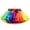 Rainbow, variant on Tutu Skirt Girls Colorful Rainbow Tulle Skirt Princess Mini Dress Clothing