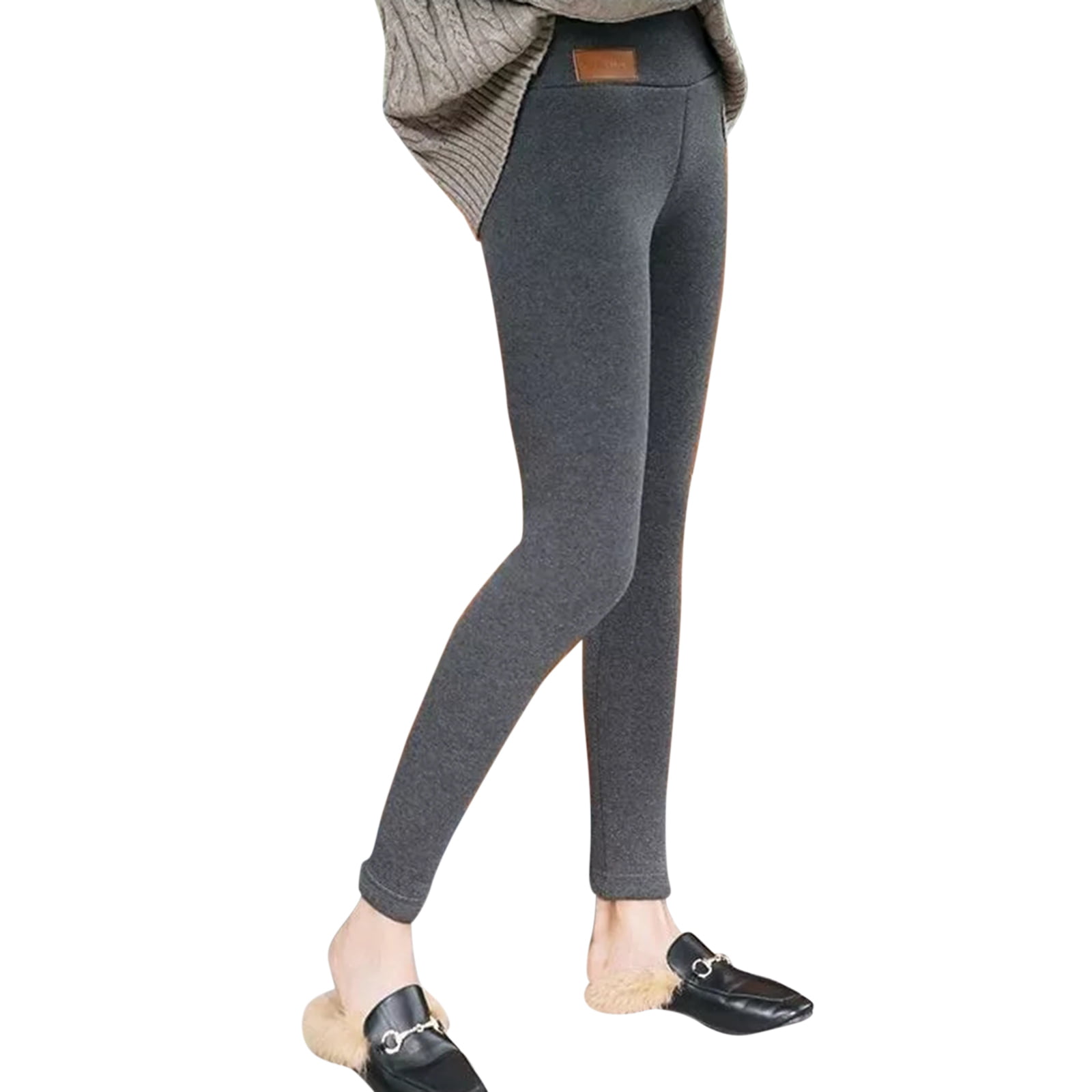 Fleece Lined Leggings for Women Cold Weather High Waist Tights Tummy Control Slim Fit Thick Plush Thermal Pants 