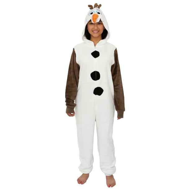 Disney Frozen Olaf Adult Cosplay Costume Plush Pajama One-Piece Union Suit  -XL - Walmart.com