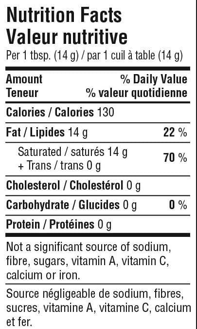 Grace Organic Virgin Coconut Oil, 1L Bottle