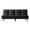 Black, variant on LUXMOD Relax Lounge Futon Sofa Bed Sleeper Black Fabric