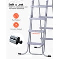 thumbnail image 4 of VEVOR Above Ground Pool Ladder, 4-Step Steel A-Frame Swimming Pool Stairs for 52 in High Wall, 300 lbs Capacity Entry/Exit Steps with Secure Non-Slip Sturdy Wide Step, Easy Setup Outdoor, Gray, 4 of 9