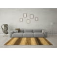 thumbnail image 3 of Ahgly Company Indoor Round Abstract Brown Modern Area Rugs, 5' Round, 3 of 4