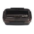 thumbnail image 1 of Bento Box, 304 Stainless Steel Lightweight Compact   Lunch Containers  For Picnic For Travel  For Office Black, 1 of 8