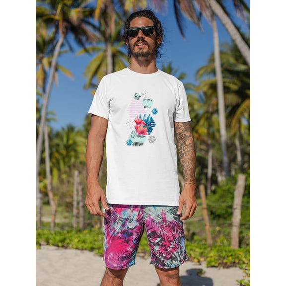 Abstract Tropical Plants Tee Men's -Image by Shutterstock
