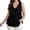 Black, variant on Lmnyox Plus Size Tops for Women Sleeveless V Neck Pleated Front Trendy Tank Shirts Dressy Fashion Solid Color Blouses