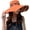 Orange, variant on Womens Checkered Bucket Hat Casual Super Wide Brim Summer Sun Hats UV Protection Foldable Reversible Cap Outdoor