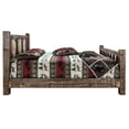 thumbnail image 4 of Homestead Collection Queen Bed w/ Laser Engraved Wolf Design, Stain & Clear Lacquer Finish, 4 of 9