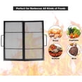 thumbnail image 4 of Lineslife 30inch Foldable Iron Grill Grid Rust Resistant Square Fire Pit Cooking BBQ Grilling Grates, Portable Outside Camping Gear Cookware, 4 of 9