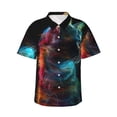 thumbnail image 1 of Fotbe Neon Spectrum Cat Portrait Camisa Hawaiana para Hombre Unisex – Camisa Casual de Verano con Botones de Manga Corta de Algodón y Lino,Large, 1 of 7