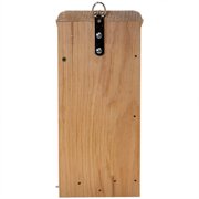 Eastern Bluebird House - Handcrafted in Maine from 1 Pine | Predator Guard Nest Box with Ventilation & Drainage | Easy Clean Side Panel | Insulated Wooden Birdhouse for Backyard Birding, USA Made