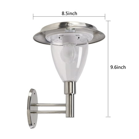 Solar Wall Light Remote Control White Color Changing