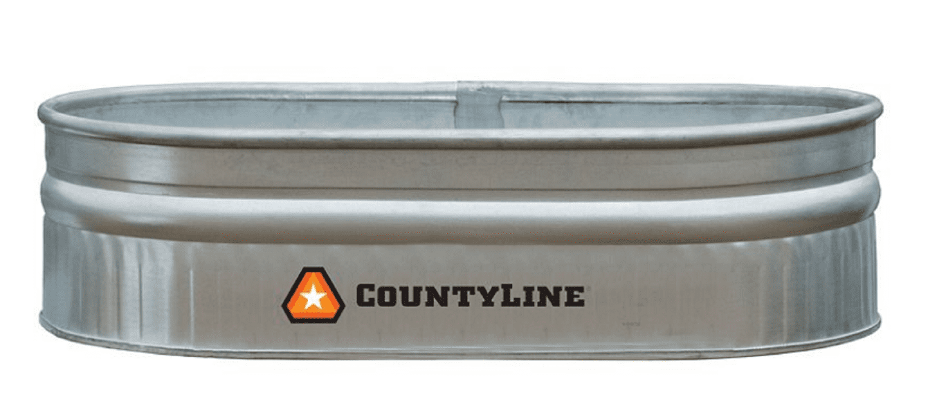 CountyLine 50130198 40 Gal. Capacity Galvanized Oval Stock Tank