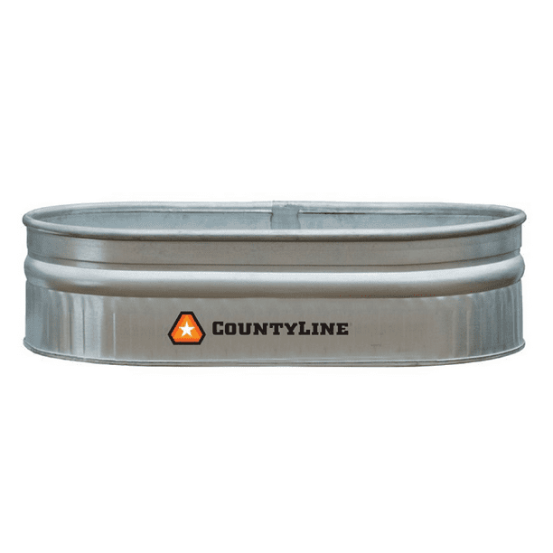 CountyLine 50130198 40 Gal. Capacity Galvanized Oval Stock Tank