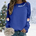 thumbnail image 2 of Womens Sweatshirts Christmas Print Streetwear Crewneck Long Sleeve Pullover Tops, 2 of 5