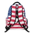 thumbnail image 2 of FKELYI Kids Backpack for Primary School Bookbag Lightweight Schoolbag with Multi-Pockets USA Flag Soccer Football Print Casual Daypack Spacious 17 Inch Backpacks for Girls, 2 of 7