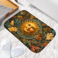 thumbnail image 6 of 1pc Sun with Floral Surroundings Absorbent Non-Slip Bathroom Thickened Flannel Rug Decor,Soft,Quick Drying,Suitable For Indoor/outdoor Use,Bathrooms,Bedrooms,Kitchens,Terrace,Laundry Rooms,16"x24", 6 of 9