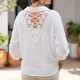 thumbnail image 4 of UDAUDU Womens Linen Cover Up 2026 Beach Button Down Shirt Swimsuit Coverup Bathing Suit Cover Ups for Swimwear Vacation White 2XL, 4 of 4