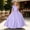 Purple, variant on ITSAME Girls Formal Maxi Dress Bow One Shoulder Waist-Cinching Princess Pageant Wedding Party Ball Gown Light Blue Size 8